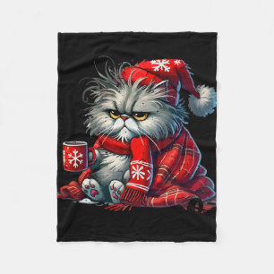 I Had Fun Once It Was Awful Funny Cat Christmas Sa Fleece Blanket