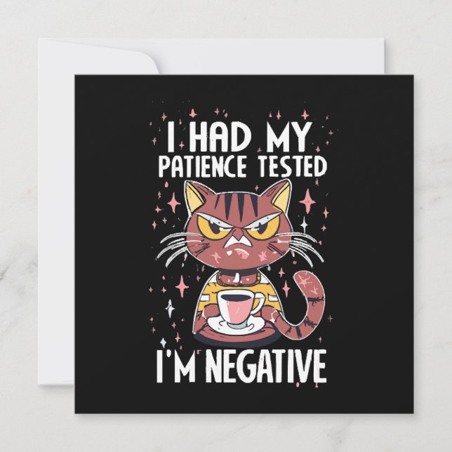 I had my Patience test! Invitation (Front)