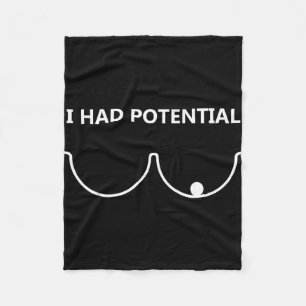 I had potential funny humour fleece blanket
