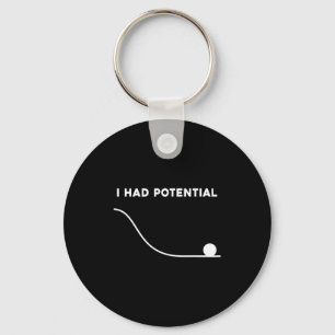 I had potential funny sarcastic minimal quote  key ring