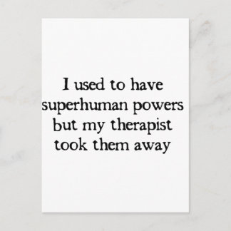 I Had Superpowers Postcard