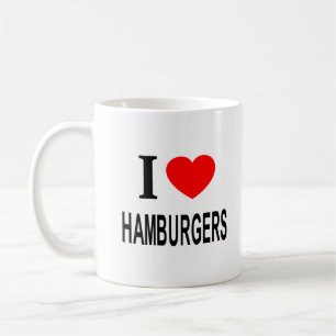 I ❤️ HAMBURGERS I LOVE HAMBURGERS I HEART HAMBURGE COFFEE MUG