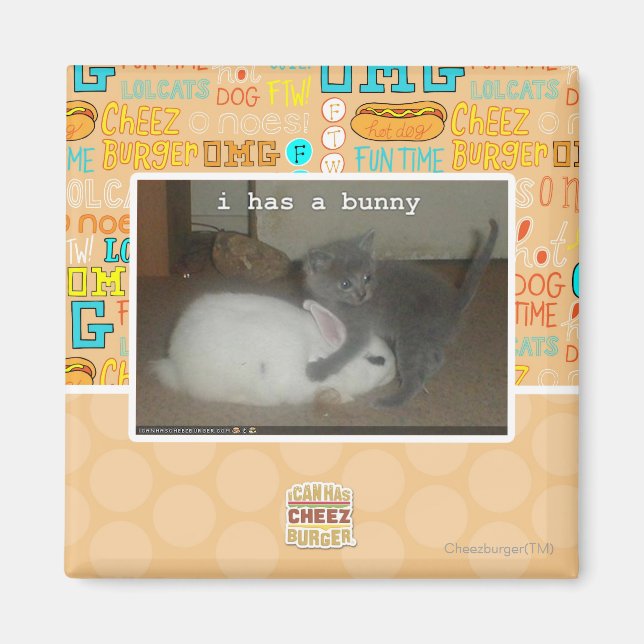 I has a bunny magnet (Front)