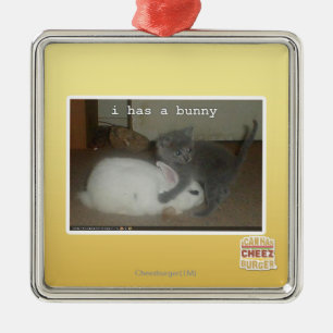 I has a bunny metal tree decoration