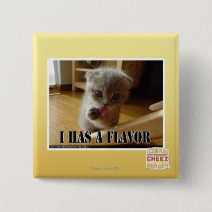 I has a flavour 15 cm square badge
