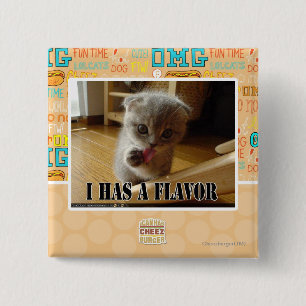 I has a flavour 15 cm square badge