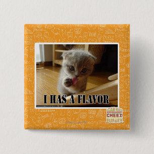 I has a flavour 15 cm square badge