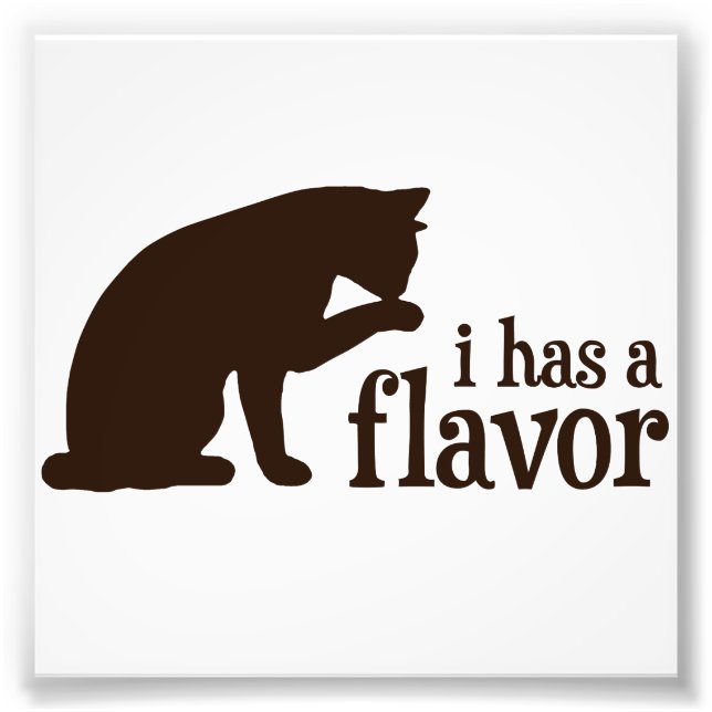 i has a flavour Kitty Cat Photo Print (Front)
