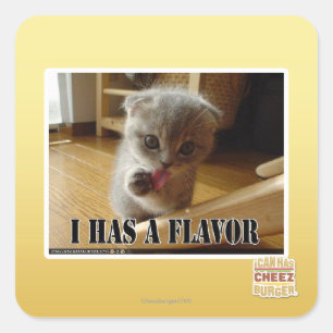I has a flavour square sticker
