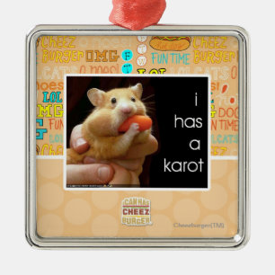 I has a karot metal tree decoration