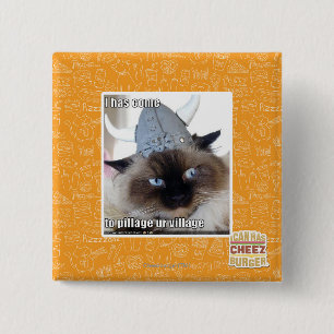 I has come to pillage ur village 15 cm square badge