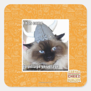 I has come to pillage ur village square sticker