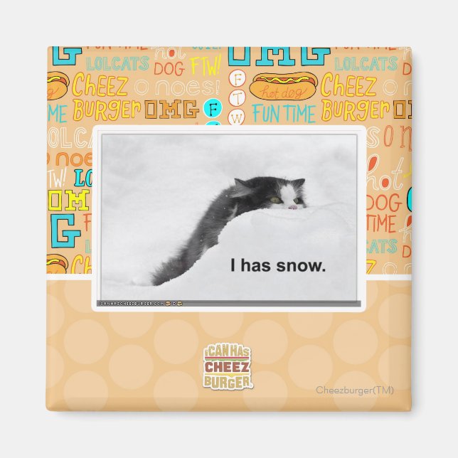 I has snow. magnet (Front)