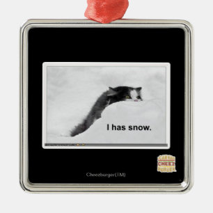 I has snow. metal tree decoration