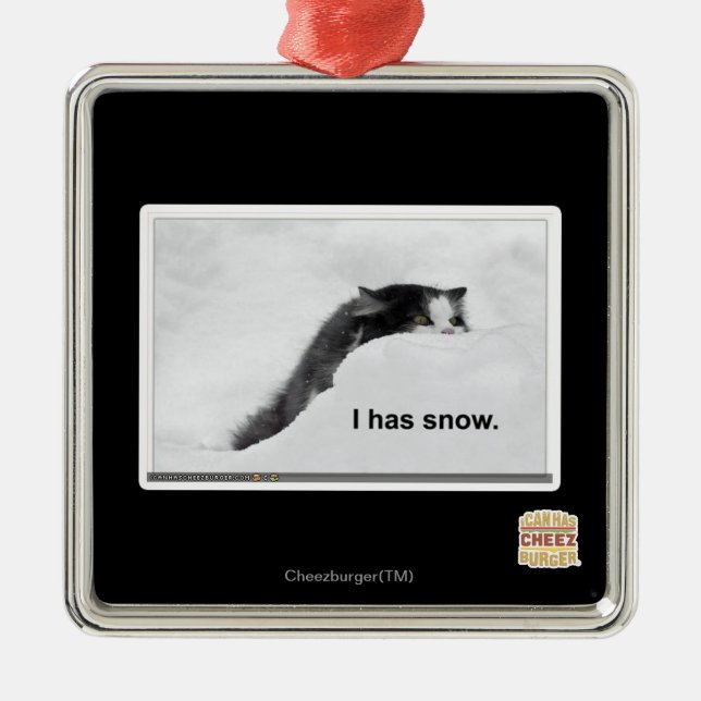 I has snow. metal tree decoration (Front)