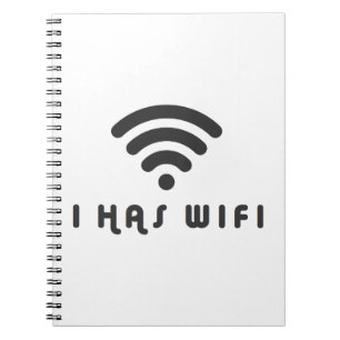 I HAS WIFI INTERNET SPIRAL NOTEBOOK