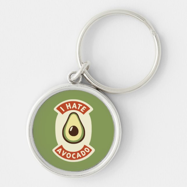 I Hate Avocado Key Ring (Front)