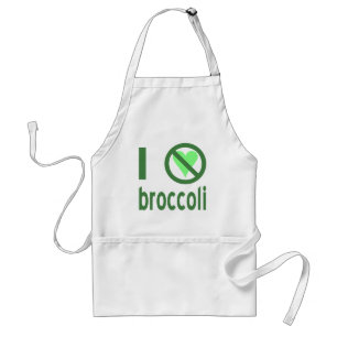 I Hate Broccoli Green Text Standard Apron