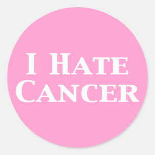I Hate Cancer Gifts Classic Round Sticker