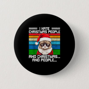 I Hate Christmas Holidays Haters Black Uni-adults 6 Cm Round Badge