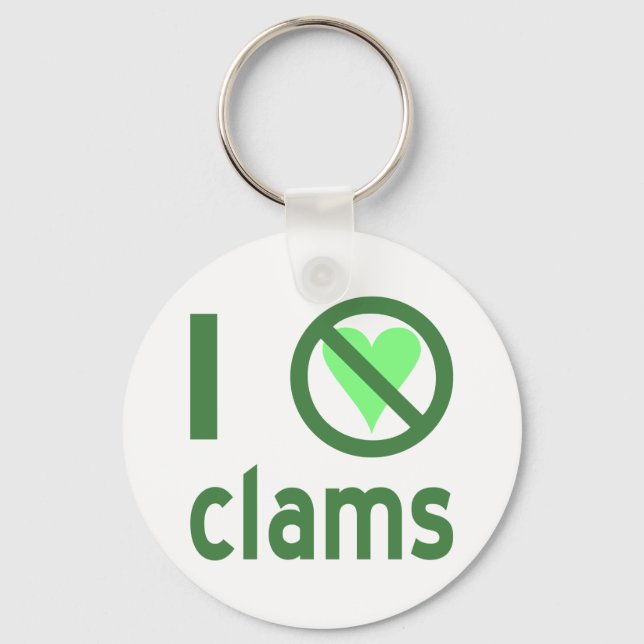 I Hate Clams Key Ring (Front)
