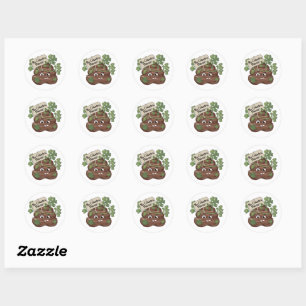 I hate coriander / cilantro Poop Classic Round Sticker