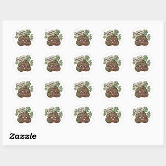 I hate coriander / cilantro Poop Classic Round Sticker