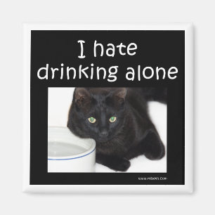 I hate drinking alone magnet