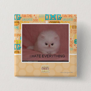 I hate everything 15 cm square badge