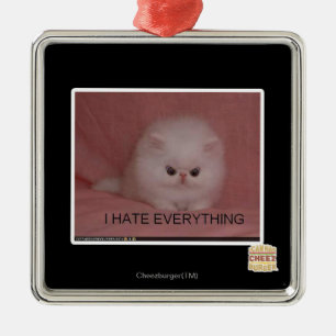 I hate everything metal tree decoration