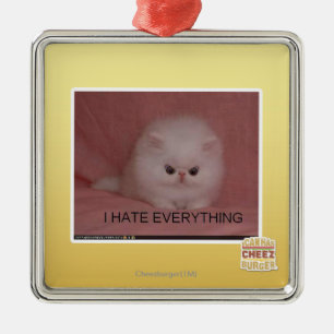 I hate everything metal tree decoration