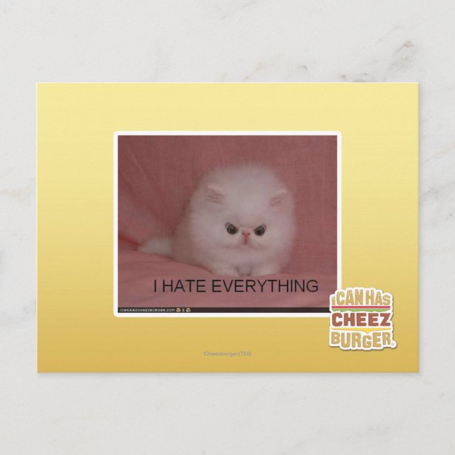 I hate everything postcard (Front)
