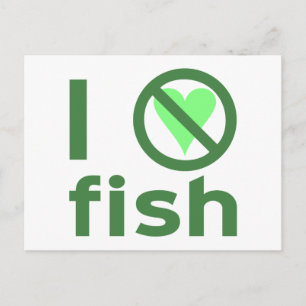I Hate Fish Postcard