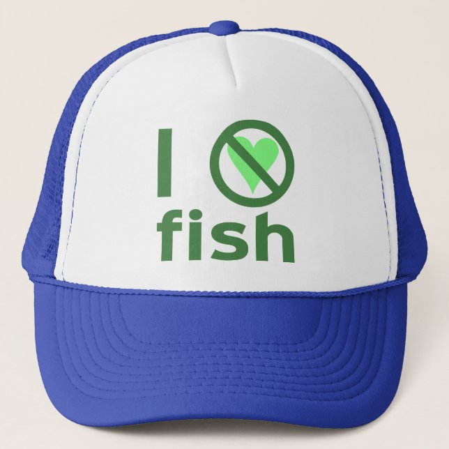 I Hate Fish Trucker Hat (Front)