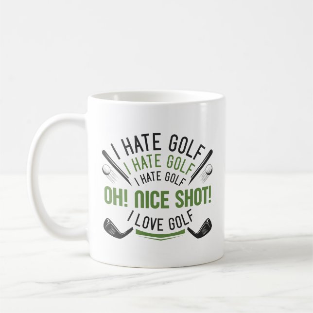 I Hate Golf Coffee Mug (Left)