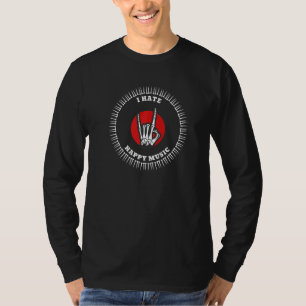 I Hate Happy Music Heavy Metal Rock Music Devil Ho T-Shirt