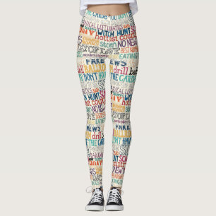 I hate how stupid everything is typography leggings
