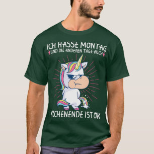 I Hate Mondays Unicorn Unicorn Funny T-Shirt