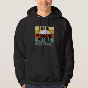 I Hate Morning People And Pants Sheep Retro Hoodie