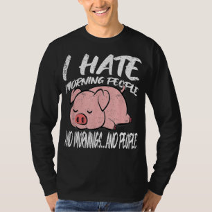 I Hate Morning People   Lazy Animal T-Shirt