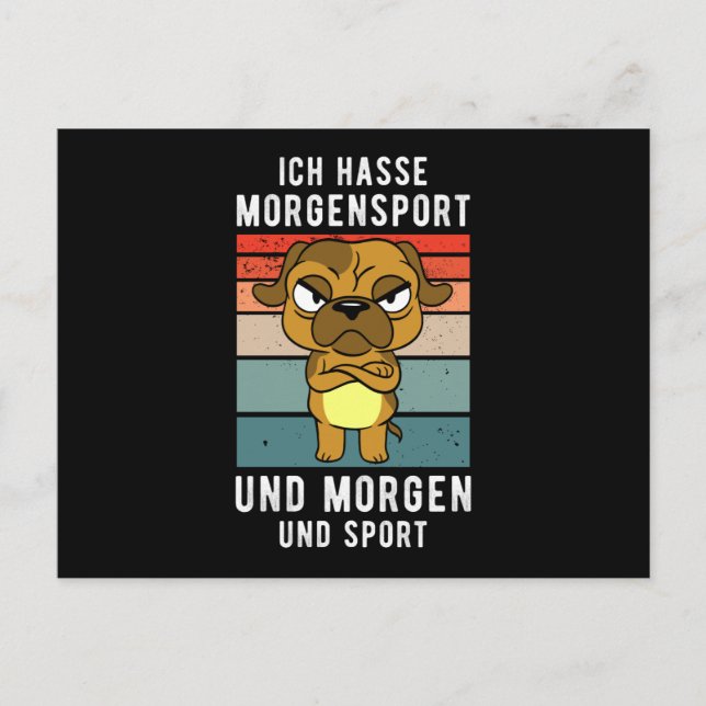 I Hate Morning Sports And Tomorrow Postcard (Front)