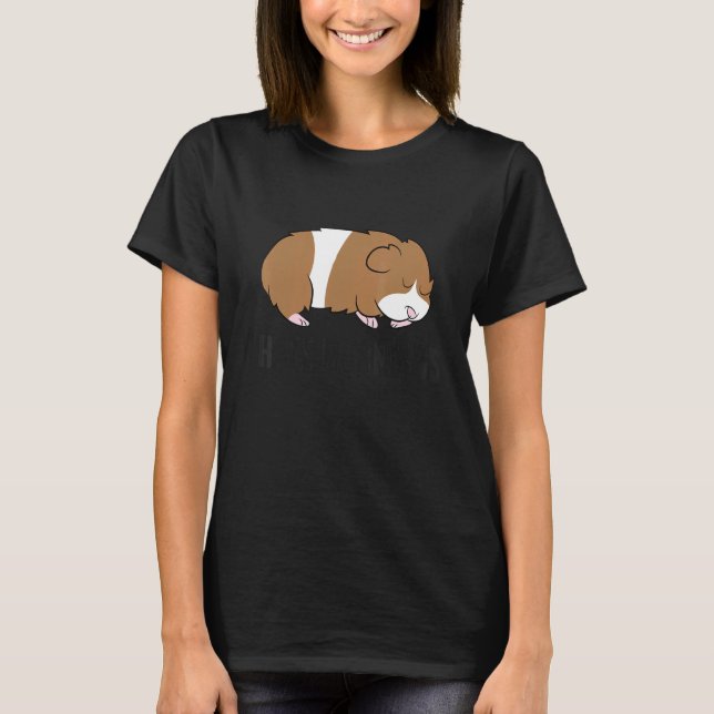 I Hate Mornings Sleeping Guinea Pig T-Shirt (Front)