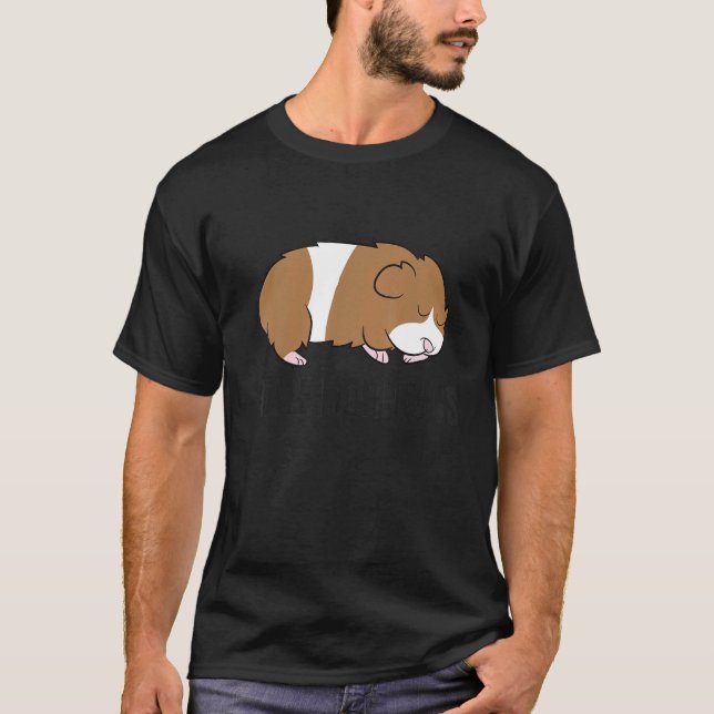 I Hate Mornings Sleeping Guinea Pig T-Shirt (Front)