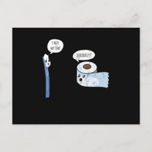 I Hate My Job Seriously Funny Toilet Paper Postcard