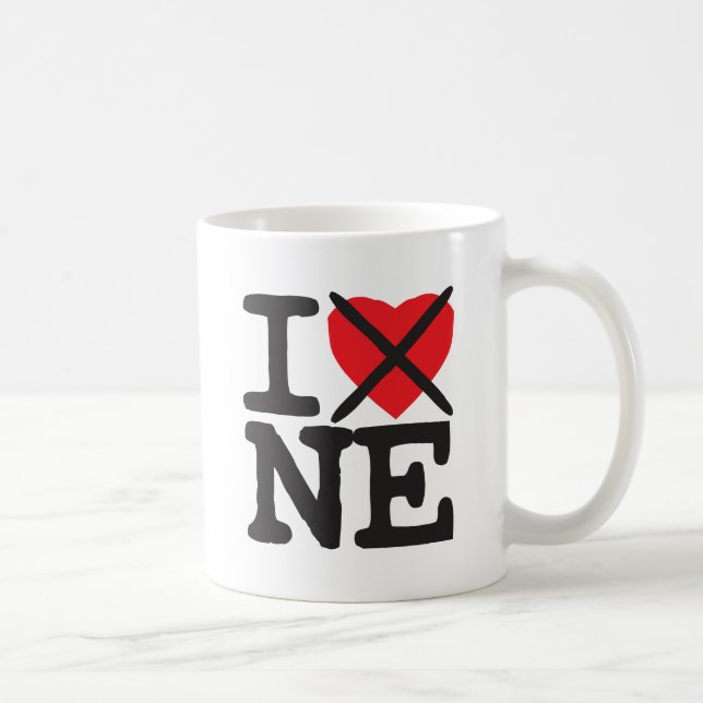 I Hate NE - Nebraska Coffee Mug (Right)