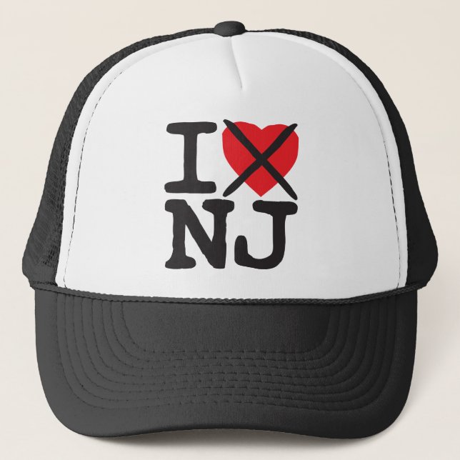 I Hate NJ - New Jersey Trucker Hat (Front)