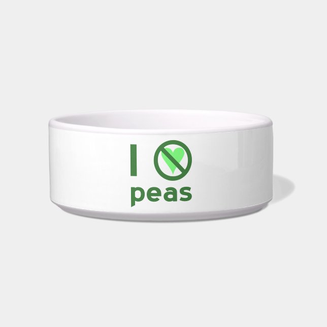 I Hate Peas Green Text Bowl (Front)