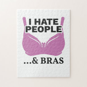 I Hate People and Bras Introvert Gift Jigsaw Puzzle