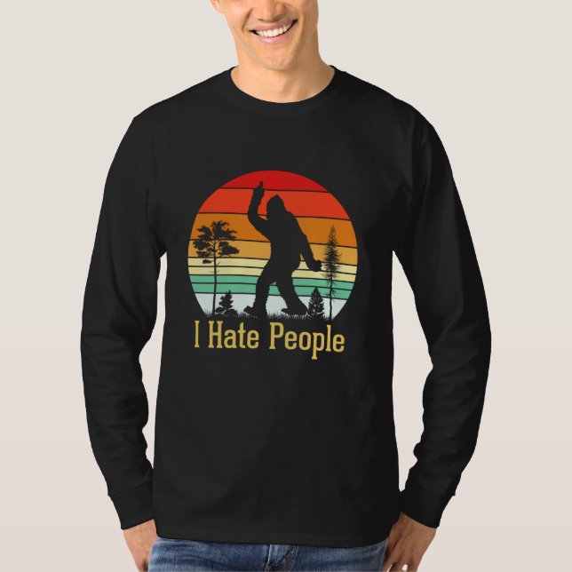 I Hate People | Bigfoot Retro T-Shirt (Front)