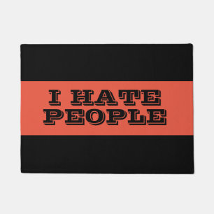 I Hate People Crotchety Door Mat